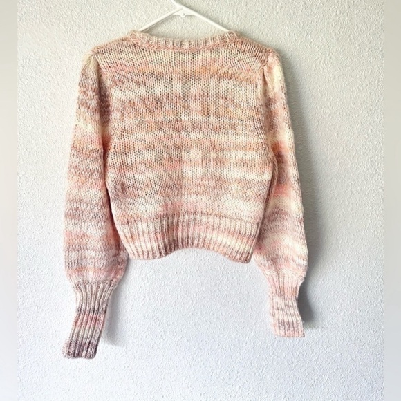 Wild Fable Sweater Size M Orange Space Dye Crewneck Pullover NWT - Picture 2 of 8